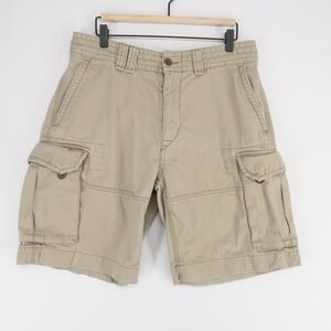 Polo Ralph Lauren Cargo Shorts Mens 34 Khaki Classic Fit Pockets Cotton